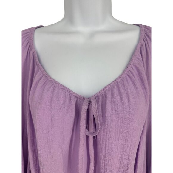 Beauticurve by Lane Bryant Long Sleeve Peplum Waist Crepe Blouse Size 20 - Picture 3 of 9